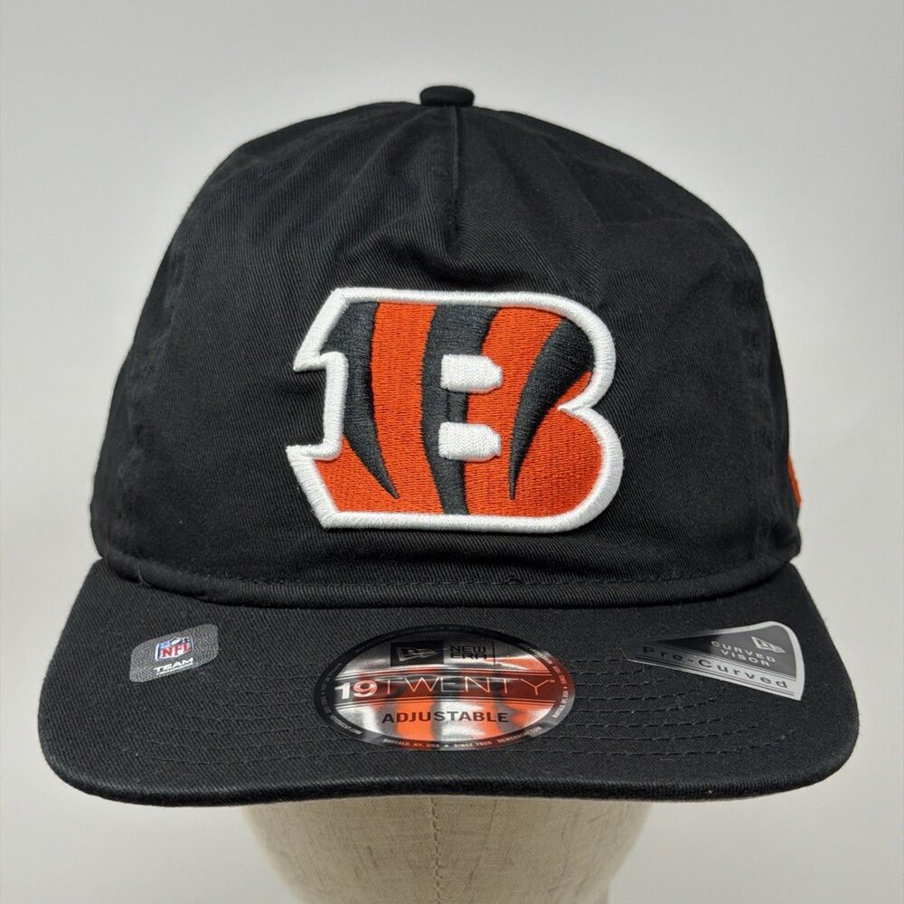 Cincinnati Bengals New Era 19TWENTY Hat Adjustable Black NFL Pre Curved Cap